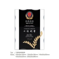 十佳刑警/優(yōu)秀刑警表彰獎牌代表和平橄欖枝水晶獎牌批發(fā)