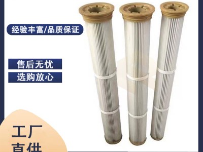 供應(yīng)攪拌站倉(cāng)頂除塵器注膠端蓋除塵濾筒 水泥廠吊裝粉塵濾芯