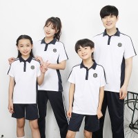 哈羅博倫夏季新款上海中學(xué)校服供應(yīng)短袖POLO衫