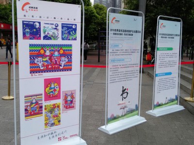 西安麗屏展架立式落地廣告牌活動(dòng)海報(bào)框kt板防風(fēng)戶外門型展示架