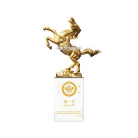 馬到成功 走馬上任 馬上升遷金屬馬水晶獎杯紀(jì)念品制作廠家
