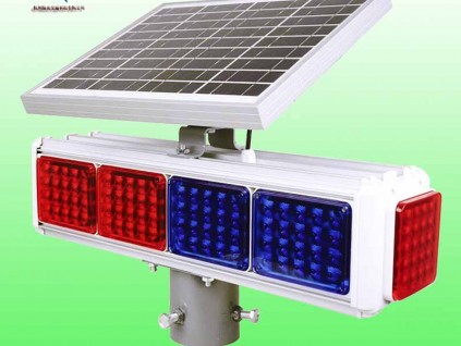 太陽能十燈爆閃燈 紅藍爆閃警示燈生產(chǎn)廠家