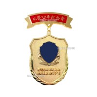 衛(wèi)士榮譽勛章表彰從警周年紀(jì)念章獎?wù)聜€人榮譽獎牌胸章高端定制