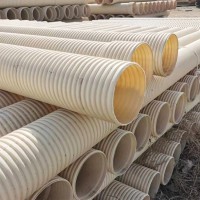 DN315PVC雙壁波紋管下水道排污管 打孔波紋管穿線滲透管